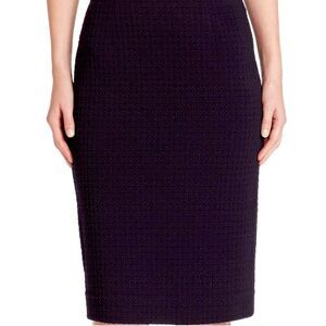 Nanette Lepore Textured Black Pencil Mini Skirt NEW Size